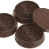 Shepherd Hardware Shepherd 9077 1-3/4" Brown Round Cushioned Rubber Caster Cups 4 Count, Set of 4 Pieces