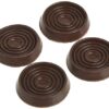 Shepherd Hardware Shepherd 9077 1-3/4" Brown Round Cushioned Rubber Caster Cups 4 Count, Set of 4 Pieces