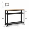 Industrial Console Sofa Table with Storage Shelves 3 Tier EntrywayHallway Table with Metal Frame 39 Inch Long Narrow Foyer Table for Living Room