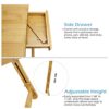 SMIBUY Bamboo Laptop Bed Desk, Breakfast Serving Tray, Notebook Computer Stand (Natural)