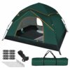 GEEDIAR Automatic Pop Up Tent for 3-4 Person,Upgraded Camping Tent Waterproof & UV Protection Instant Portable Dome Tent with Carrying Bag for Fa