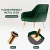 CHUN YI Adjustable height for Durable Chrome Stool Legs Armrests to lean on Ergonomic Design with High Density Foam Cushions Dining Chairs(2,Gree