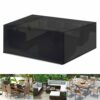 Kaucytue Garden Furniture Cover, 250×200×80CM Heavy Duty 420D Silver Coated Polyester Oxford Fabric Rectangular Outdoor Patio Table Cover UV Prot