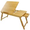 SMIBUY Bamboo Laptop Bed Desk, Breakfast Serving Tray, Notebook Computer Stand (Natural)