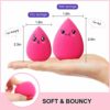 Hygea Beauty Makeup Sponge  Set of 5 Multicoloured NonLatex Soft Beauty Blender for Cream Powder and Liquid Teardrop  Multicolour