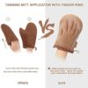 Celecily Fake Tan Mitt Applicator  Self Tanning Mitt Set with velvet Tanning Mitten for Self Tan Mitt Self Tanner Back Applicator Face Fake Tan M