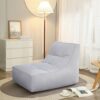 RIYIFER Bean Bag Chair with Supportive HighBack Design Lazy Sofa Chair Cover Without Filling Washable Cotton and Linen Bean Bag Cover for Schools