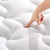 SLEEP ZONE Cooling Mattress Topper King Size Mattress Pad, Quilted Fitted Mattress Cover, Machine Washable, Soft Fluffy Down Alternative, Deep Po