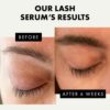 Organic Eyelash Growth Serum for Longer Fuller Thicker Lashes  Rapid Lash Growth Serum  Brow Enhancer Used for Natural Eye Lashes Eyebrows Lash E
