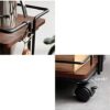 LiuzheZ Sofa Side Table Vintage Bedside Table Narrow Industrial End Table With 3 Tier Open Shelves And Wheels Wooden Look Mobile Table For Bedroo