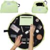 The Flat Lay Makeup Bag  Travel Make Up Organiser for Cosmetics Eyeshadow MakeUp Brushes Lipstick  Tools  Drawstring Bag Storage for Skin Care  T