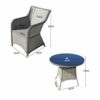 ACIYD Business Conversation Conference Coffee Table Set Outdoor Furniture Rattan Garden Furniture Set Patio Rattan Dining Table Set Wicker Weave
