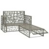 DLOETT 2 Piece Garden Sofa Set with Cushions Synthetic Rattan Garden Furniture Set Gray