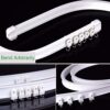 5M Ceiling Curtain Track Flexible Curved Curtain RailBendable Curtain Track for Bay Windows RV Room Divider Curtain Rods80pcs Rollers15pcs Ceilin