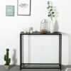 Narrow Side Table 100  25  75CM Wrought Iron Console Table Home Living Room Entrance Decorative Display TableBlackSize100  25  75CMColorBlack
