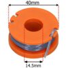 SPARES2GO 2.5m Line & Spool Compatible with Argos McGregor Strimmer Trimmer (Pack of 2)