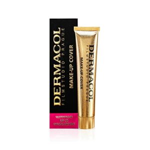 Dermacol  Full Coverage Foundation Liquid Makeup Matte Foundation with SPF 30 Waterproof Foundation for Oily Skin Acne  Under Eye Bags LongLastin