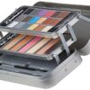 The Color Workshop  New Hello Beautiful  Fashion Tin Case with Cantilever Trays  Complete Professional Makeup Kit for Eyes and Face  Makeup Gift