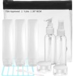 Lamapee Travel Bottles for Toiletries TSA Approved Plastic Travel Containers Set with Clear Toiletries Bag Leak Proof