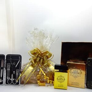Glory Cosmetics Luxury Gift For Men Gold Fortune EDT AMAZSCENT 100ml EDT For Men  Luxury Manicure Tool Kit Gift Wrapped Gift Hamper