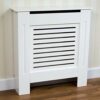 Vida Designs Milton Radiator Cover Modern White Painted MDF Cabinet, Large & Milton Radiator Cover Modern White Painted MDF Cabinet, Small