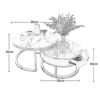YANJ Coffee tables Nesting tables Side tables Drawer storage Side table in white marble Occasional round stand Tea table for living room Frame ma