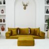 Gold Velvet Fabric Floor Seating Sectional Sofa Velvet Floor Sofa Meditation Sofa Arabic Floor Sofa Set Floor Couches Sofa Full Set 4 Thickness S
