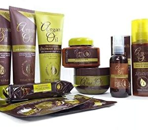 HighAtlas Bundle  Argan Oil Complete Range Deluxe Pampering Spa Set  Moroccan Argan Oil Treatment Gift Set