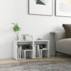 Suiwen Bed Cabinet Bedside Table Living Room Cabinets High Gloss Bedside Cabinets Black 40x30x40 cm Engineered Wood