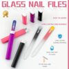 XIPOO Nail File Glass Nail File 3 Pack Premium Glass Nail File with Case Crystal Nail File Professional Salon Manicure Tool for Natural Nails Gif