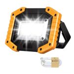 Edasion 30W LED Work Light Rechargeable COB Floodlight Super Bright 2000LM Portable Light Outdoor USB Battery Security Light Waterproof for Campi