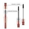 Black MascaraLash Waterproof Mascara 2 in 1 No Smudge Fiber Enhanced Mascara with Natural Curling Lengthening No Residue Long Lasting 1 Pack