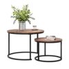 Tok Mark Traders Modern Sleek  Stylish Golden Rattan Side Table Circle Round Table solid Matte Black finish Legs Sofa Side Table Stool Coffee Bes