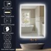 furduzz IL-02-70 Bathroom LED Mirror, 700x500mm Illuminated Backlit Bathroom Mirror with LED Light,Wall Mounted Vanity Mirror with 3 Color Light