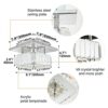diisunbihuo Mini Crystal Chandelier Big Crystal Ceiling Lamp Square LED Pendant Light for Hallway Stairecase (Warm White)