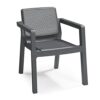 Allibert by Keter Emily Garden Furniture Set 3Piece for Garden and Balcony Grey Weatherproof Seating Set Consisting of 2 Garden Chairs and 1 Gard