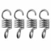 Dulau 4 Pieces Hammock Spring, Heavy Duty Extension Spring Suspension Hook Set, Galvanized Steel Suspension Hook Hanger Extension Spring for Gard