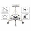 Nazalus Rolling Stool Task Chair Drafting Adjustable with Wheels and Backrest Heavy Duty for Office Kitchen Medical Dentist Shop Lab and Home(wit