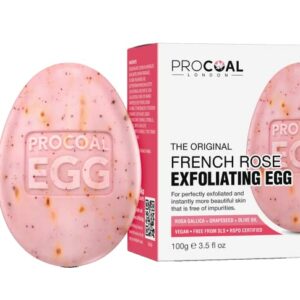 French Rose Exfoliating Natural Soap 100g by Procoal  Vegan Soap Bar For Soft Refreshed And Decongested Skin Glycerin Soap Hand Body Shower  Crue