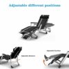Heavy Duty Garden Furniture Sets Sun LoungerCamping Garden Chairs Folding Zero Gravity Deck Chair Recliner Reclining Waterproof Chaise Loungers M