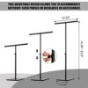 bjewego Tabletop Purse Display Stand - Set of Two Tabletop T Bar Handbag Display Stand - Adjustable Height Double Hook Hanging Jewelry Stands for