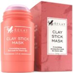 Kaolin Clay Face Mask Stick Skin Care Clay Mask with Cherry for Brightening Skin Pore Cleansing  Detox Reduce Acne  Blackheads 1.4 Oz