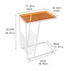 SUNWEIHAOA Small Coffee Table Side Table C Shaped End TableIndustrial Laptop Table for Small Space Living Room Bedroom Easy Assembly Nightstand S