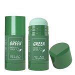 Green Tea Cleansing Mask Stick 2Pcs Green Tea Mask Poreless Deep Cleansing Clay Mask for Blackhead Remover Skin Care Oil Control Moisturizing Gre