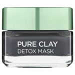 LOreal Paris Pure Clay Black Charcoal Detox Face Mask Deep Cleansing Skin Care for All Skin Types 50 ml