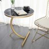 WDBBY Home Side Table Furniture Round Coffee Table Living Room Small Bedside Table Design Coffee Table Sofa Side Table Color  A Size  55  60cm