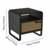 MHUI End Table Recliner Side Table with 1 Drawer and Open Shelf Narrow Nightstand for Small Space in Living Room Bedroom Balcony