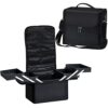 Vanity Case Makeup Storage Box Organiser Travel Train Case Luggage Makeup Case Make Up Beauty Box with Shoulder Strap Large Size27.5x19.5x24.5cm