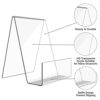 DIBALIYI 6 PCS Acrylic Book Display Stands, Transparent Display Stands, Multi Purpose Artwork Stand Holder for Restaurant Coffee Shop Bookstore,1