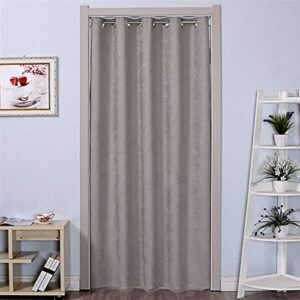 Liveinu Door Curtain for Doorway Privacy Thermal Insulated Blackout Curtains Room Darkening Noise Reducing Grommet Curtain for DoorwayWindowClose